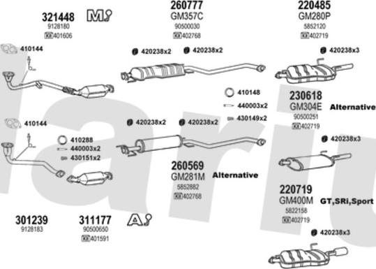 Klarius 391169E - Система выпуска ОГ autosila-amz.com