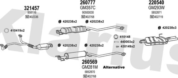 Klarius 391113E - Система выпуска ОГ autosila-amz.com