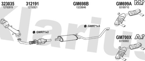 Klarius 391892U - Система выпуска ОГ autosila-amz.com