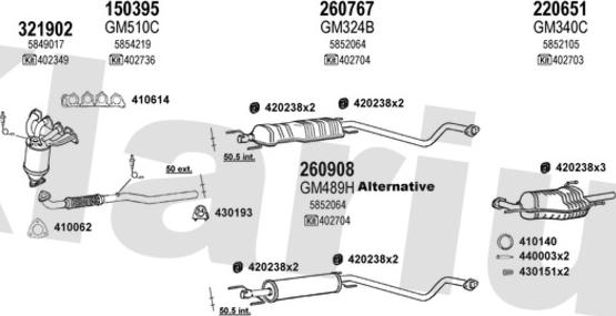 Klarius 391394E - Система выпуска ОГ autosila-amz.com