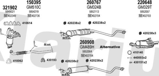 Klarius 391391E - Система выпуска ОГ autosila-amz.com