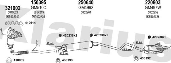 Klarius 391393E - Система выпуска ОГ autosila-amz.com