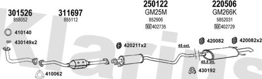 Klarius 391369E - Система выпуска ОГ autosila-amz.com