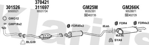 Klarius 391369U - Система выпуска ОГ autosila-amz.com