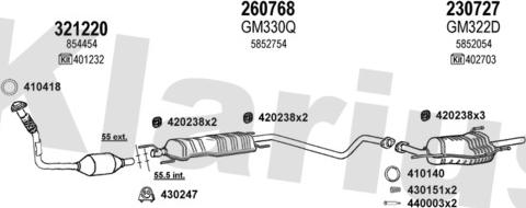 Klarius 391367E - Система выпуска ОГ autosila-amz.com