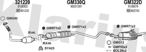 Klarius 391367U - Система выпуска ОГ autosila-amz.com