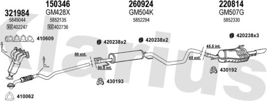 Klarius 391315E - Система выпуска ОГ autosila-amz.com