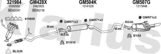 Klarius 391315U - Система выпуска ОГ autosila-amz.com