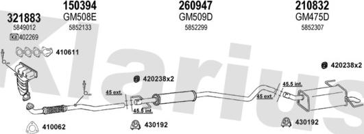 Klarius 391387E - Система выпуска ОГ autosila-amz.com