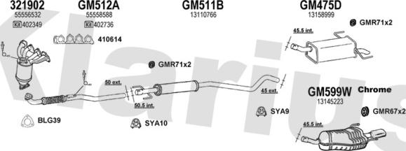 Klarius 391337U - Система выпуска ОГ autosila-amz.com