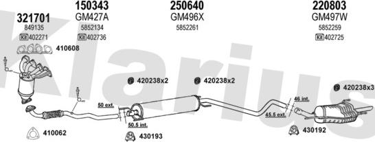 Klarius 391371E - Система выпуска ОГ autosila-amz.com