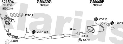 Klarius 391256U - Система выпуска ОГ autosila-amz.com