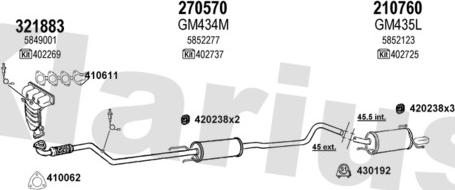 Klarius 391269E - Система выпуска ОГ autosila-amz.com