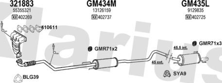 Klarius 391269U - Система выпуска ОГ autosila-amz.com