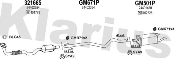 Klarius 391264U - Система выпуска ОГ autosila-amz.com