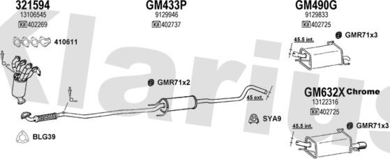 Klarius 391262U - Система выпуска ОГ autosila-amz.com