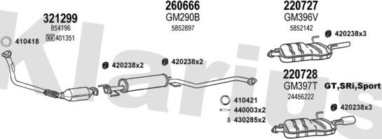 Klarius 391202E - Система выпуска ОГ autosila-amz.com