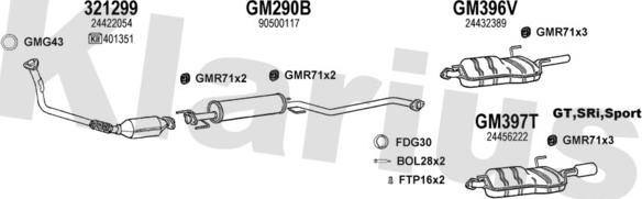 Klarius 391202U - Система выпуска ОГ autosila-amz.com
