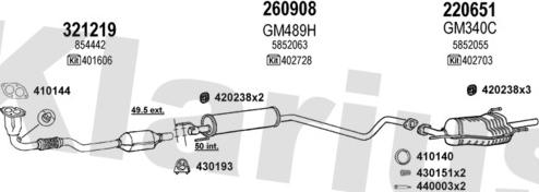 Klarius 391218E - Система выпуска ОГ autosila-amz.com