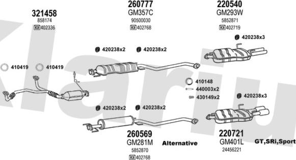 Klarius 391217E - Система выпуска ОГ autosila-amz.com