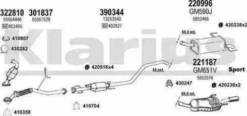 Klarius 391747E - Система выпуска ОГ autosila-amz.com