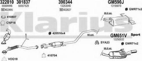 Klarius 391747U - Система выпуска ОГ autosila-amz.com