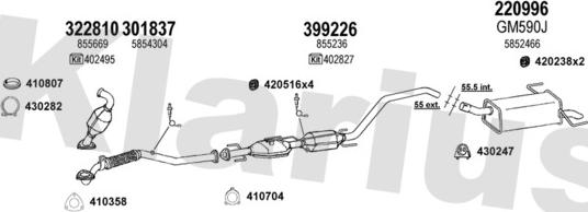 Klarius 391751E - Система выпуска ОГ autosila-amz.com