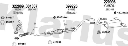 Klarius 391753E - Система выпуска ОГ autosila-amz.com