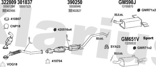 Klarius 391752U - Система выпуска ОГ autosila-amz.com