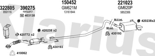 Klarius 391731E - Система выпуска ОГ autosila-amz.com