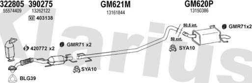 Klarius 391731U - Система выпуска ОГ autosila-amz.com