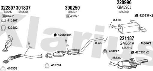 Klarius 391737E - Система выпуска ОГ autosila-amz.com