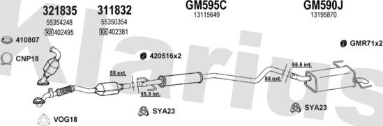 Klarius 392097U - Система выпуска ОГ autosila-amz.com