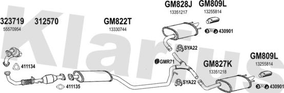 Klarius 392042U - Система выпуска ОГ autosila-amz.com