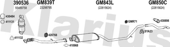 Klarius 392055U - Система выпуска ОГ autosila-amz.com