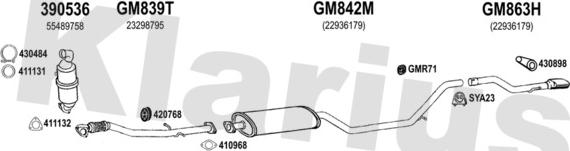 Klarius 392056U - Система выпуска ОГ autosila-amz.com