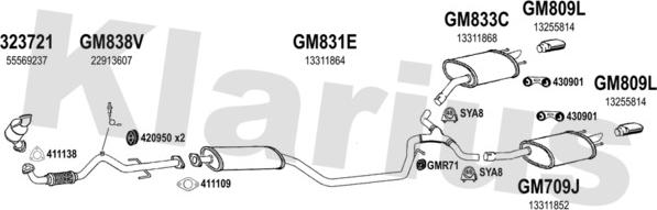 Klarius 392053U - Система выпуска ОГ autosila-amz.com