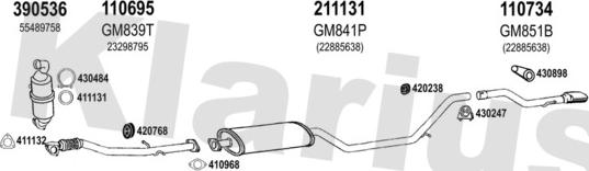 Klarius 392057E - Система выпуска ОГ autosila-amz.com