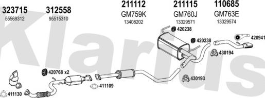 Klarius 392009E - Система выпуска ОГ autosila-amz.com