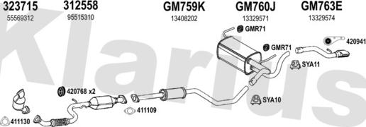 Klarius 392009U - Система выпуска ОГ autosila-amz.com