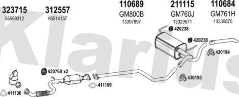 Klarius 392001E - Система выпуска ОГ autosila-amz.com