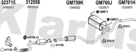 Klarius 392003U - Система выпуска ОГ autosila-amz.com