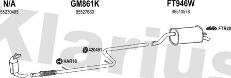 Klarius 392081U - Система выпуска ОГ autosila-amz.com