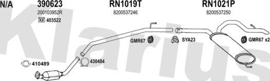Klarius 392087U - Система выпуска ОГ autosila-amz.com