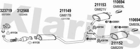 Klarius 392039E - Система выпуска ОГ autosila-amz.com