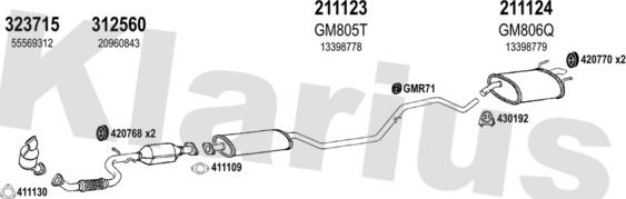 Klarius 392020E - Система выпуска ОГ autosila-amz.com