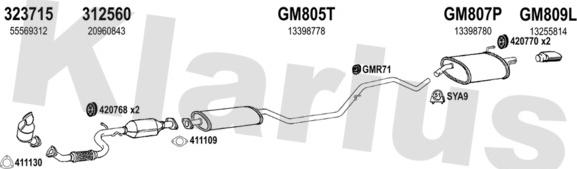 Klarius 392021U - Система выпуска ОГ autosila-amz.com