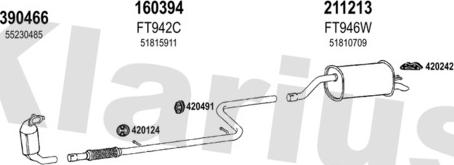 Klarius 392074E - Система выпуска ОГ autosila-amz.com
