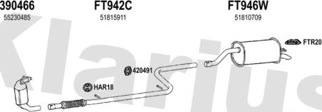 Klarius 392074U - Система выпуска ОГ autosila-amz.com