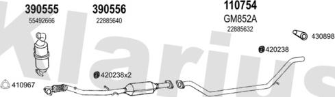 Klarius 392070E - Система выпуска ОГ autosila-amz.com